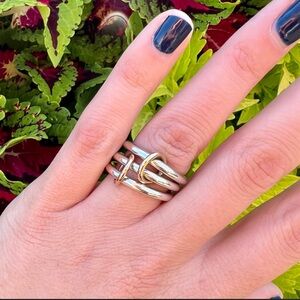 Elegant Silver and Gold Women's Ring